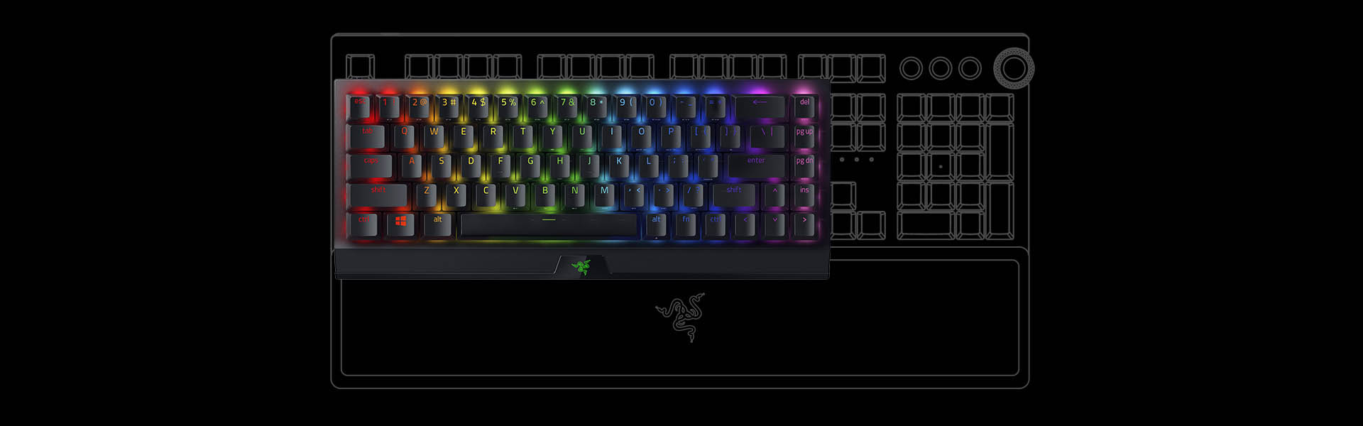 کيبورد گیمینگ ريزر Razer Blackwidow V3 Mini Yellow Switch