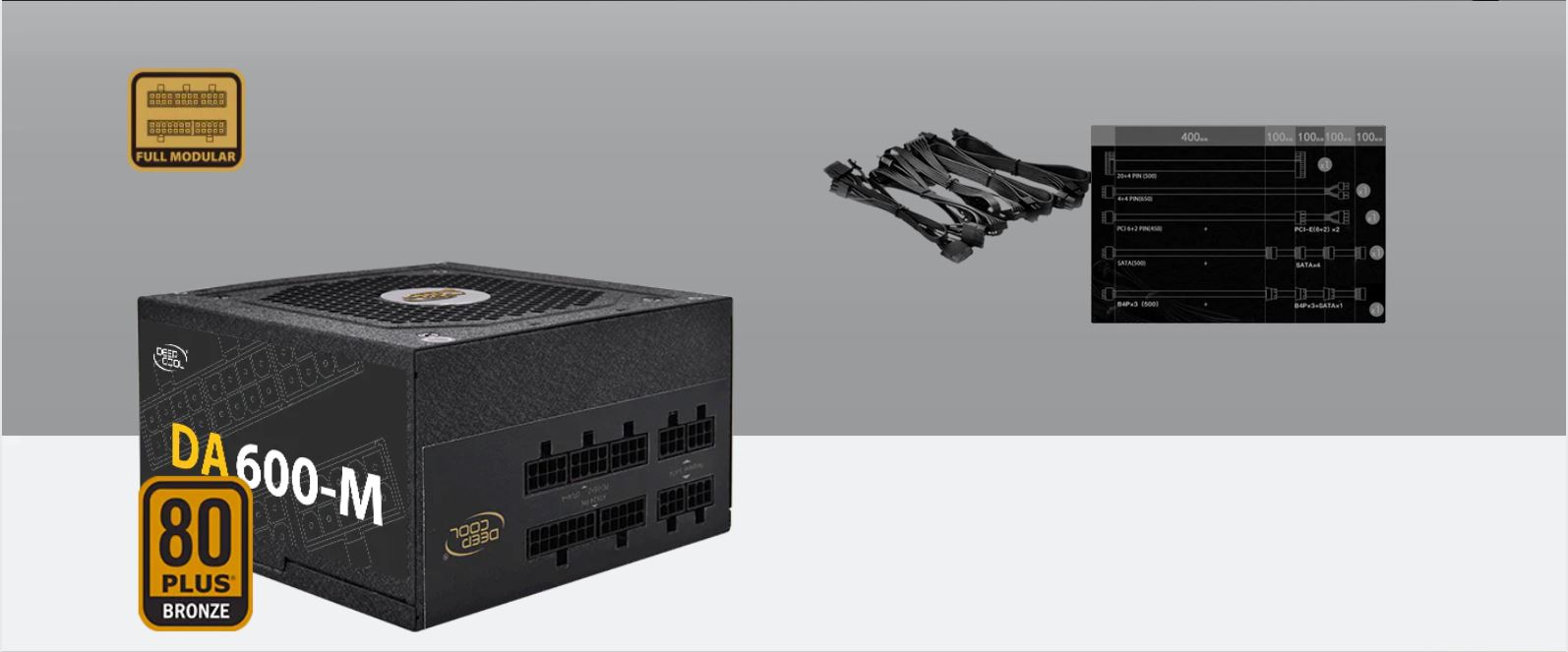 پاور - منبع تغذیه ديپ كول مدل Deepcool DA600-M Bronz پاور - منبع تغذیه ديپ كول مدل Deepcool DA600-M Bronz