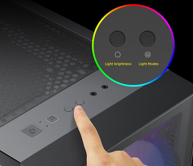 کیس گیمینگ گیم مکس GAMEMAX Aero رنگ مشکی