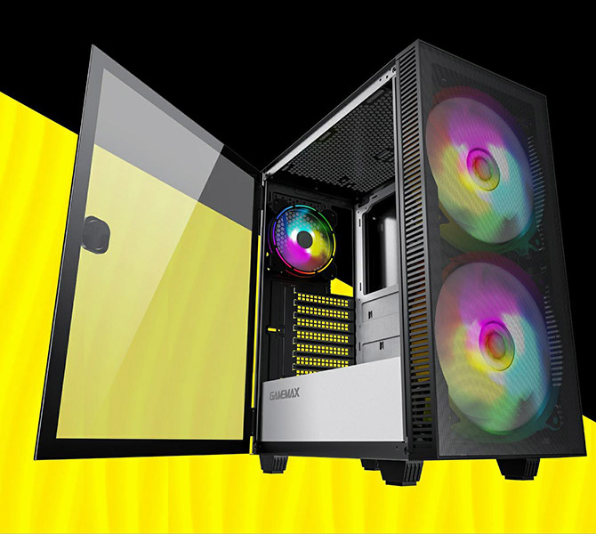 کیس گیمینگ گیم مکس GAMEMAX Aero رنگ مشکی