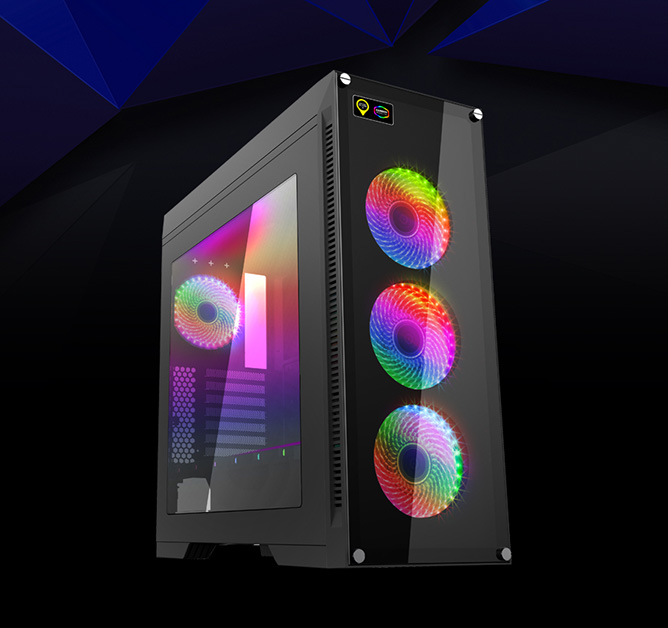 کیس گیمینگ گیم مکس GAMEMAX Rainbow M911 رنگ مشکی