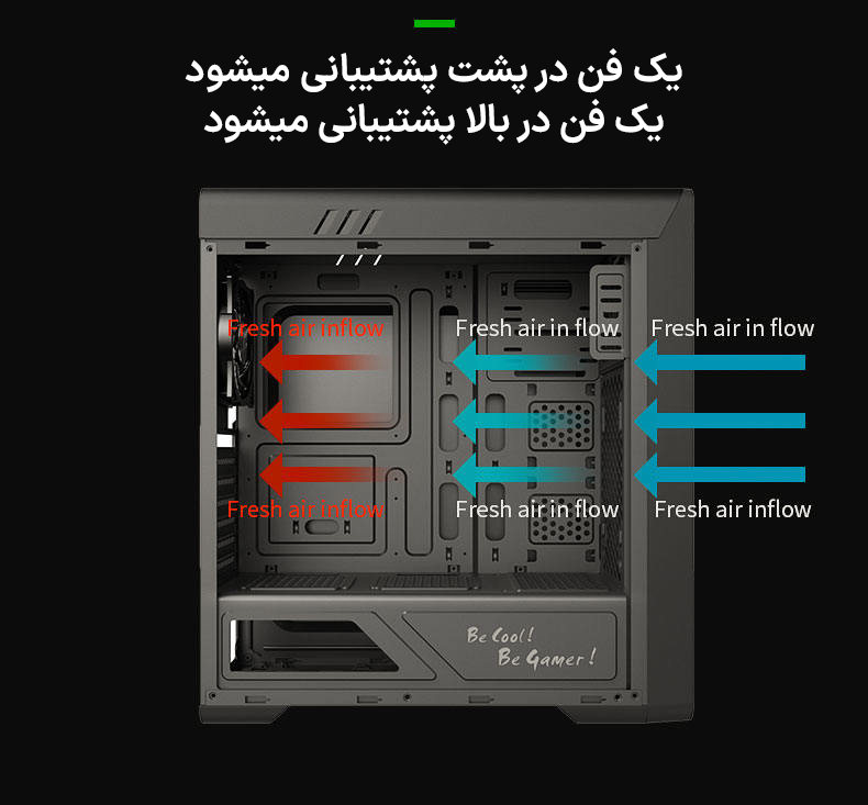 کیس گیمینگ گیم مکس GAMEMAX Rockstar RGB رنگ مشکی