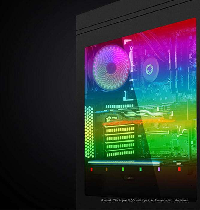 کیس گیمینگ گیم مکس GAMEMAX Rainbow M911 رنگ مشکی