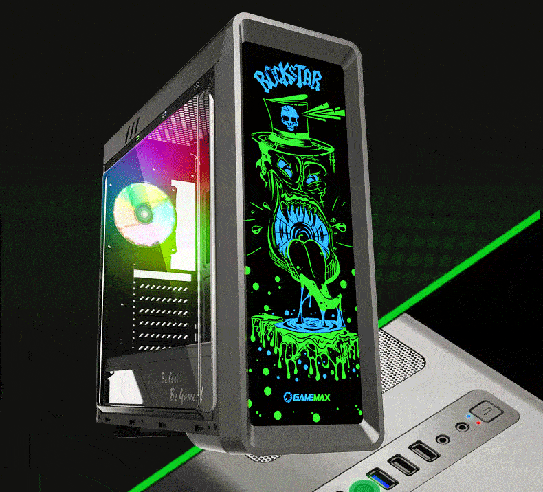 کیس گیمینگ گیم مکس GAMEMAX Rockstar RGB رنگ مشکی