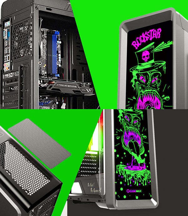 کیس گیمینگ گیم مکس GAMEMAX Rockstar RGB رنگ مشکی