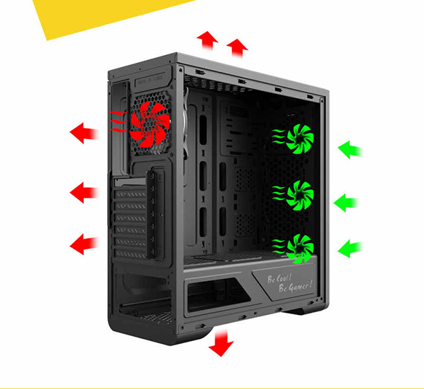 کیس گیمینگ گیم مکس GAMEMAX Shine رنگ مشکی