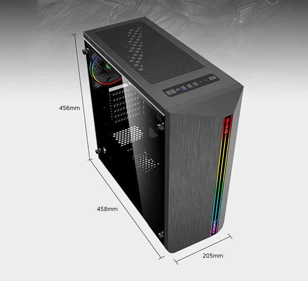 کیس گیمینگ گیم مکس GAMEMAX Shine رنگ مشکی
