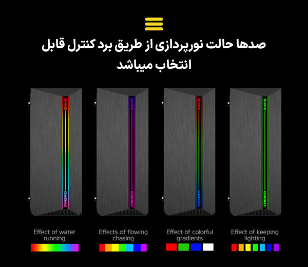کیس گیمینگ گیم مکس GAMEMAX Shine رنگ مشکی
