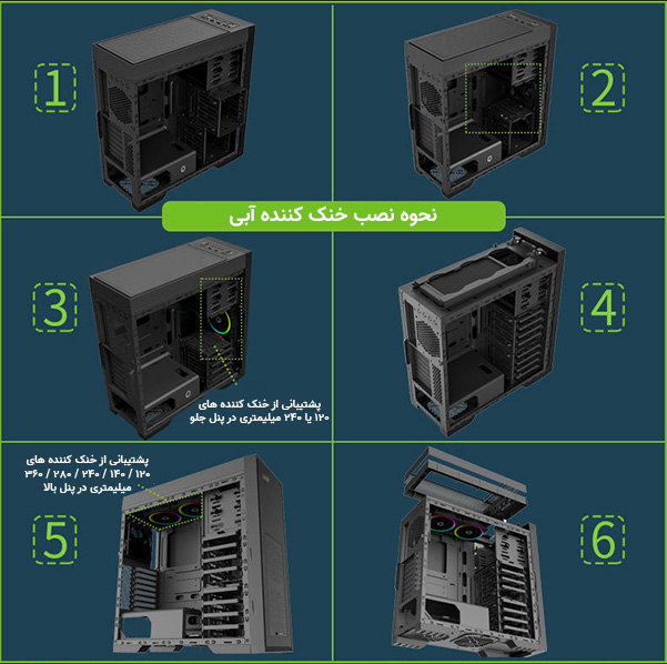کیس گیمینگ گیم مکس GAMEMAX Titan Silent رنگ مشکی