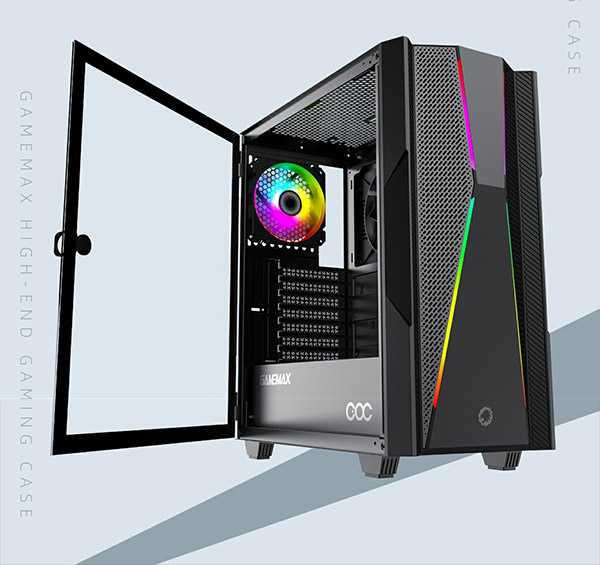 کیس گیمینگ گیم مکس GAMEMAX Typhoon COC رنگ مشکی