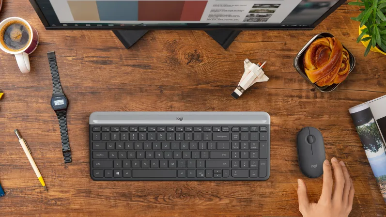 کیبورد و موس بی سیم لاجیتک Logitech MK470 Graphite