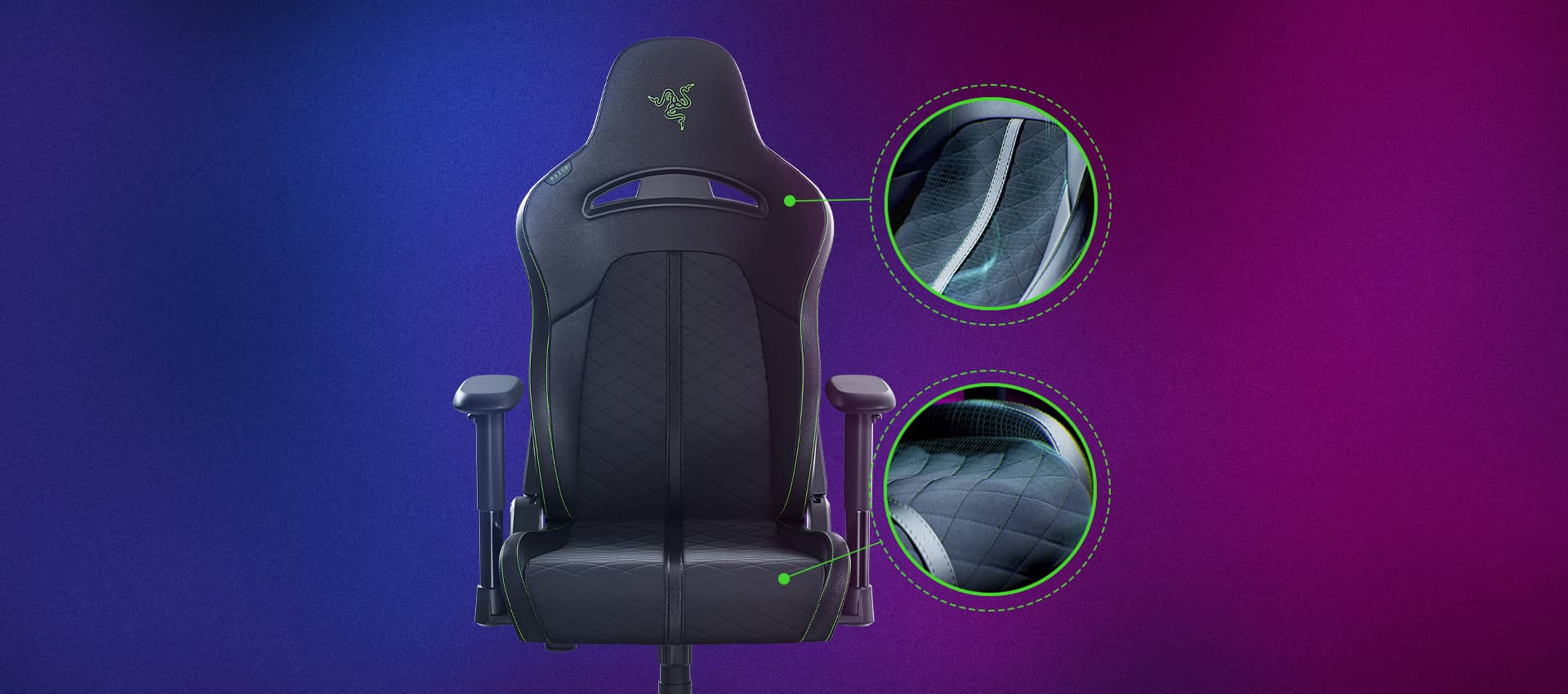 صندلی گیمینگ ریزر Razer Enki X Black-Green
