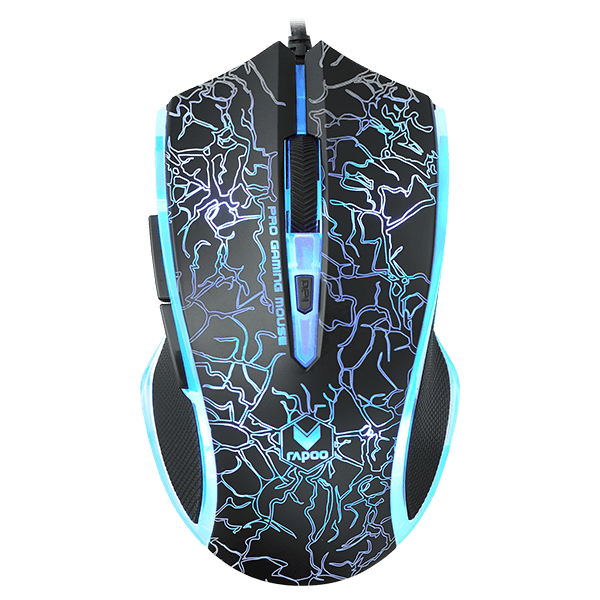موس گیمینگ رپو مشکی مدل Rapoo Optical Gaming Mouse V20S