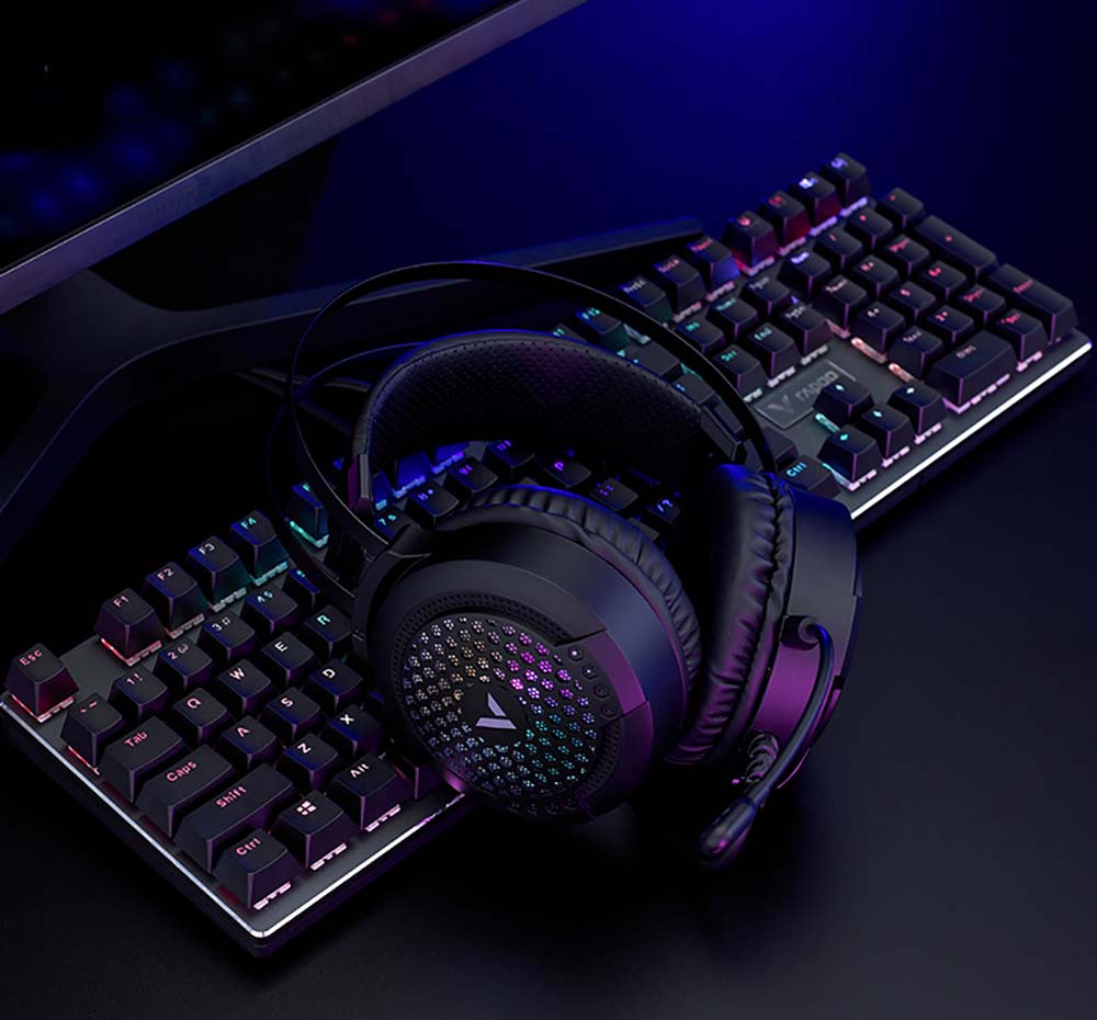 هدست گیمینگ رپو مدل Rapoo Gaming Headset IIIuminated VH120