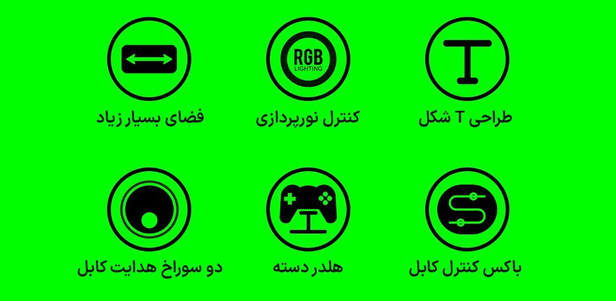 ميز گيمينگ گیم مکس مدل Gamemax D140 Carbon RGB