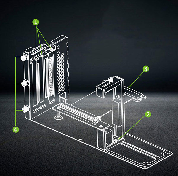 کیت نگهدارنده عمودی کارت گرافیک گیم مکس Vertical GPU Kit