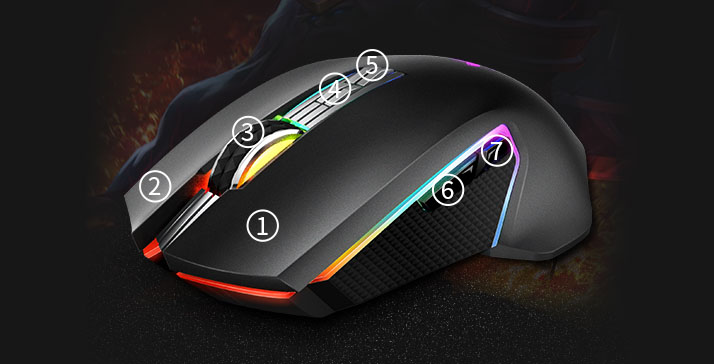 موس گیمینگ رپو مشکی مدل Rapoo Gaming Mouse Wired Wirless V20 PRO