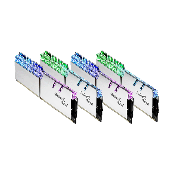 حافظه رم دسکتاپ دو کاناله G.SKILL مدل TRIDENT Z ROYAL SILVER (۳۲×2) CL18