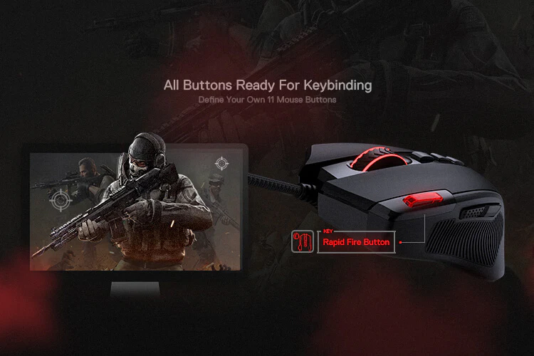 موس گیمینگ ردراگون مدل Redragon M612 Predator RGB