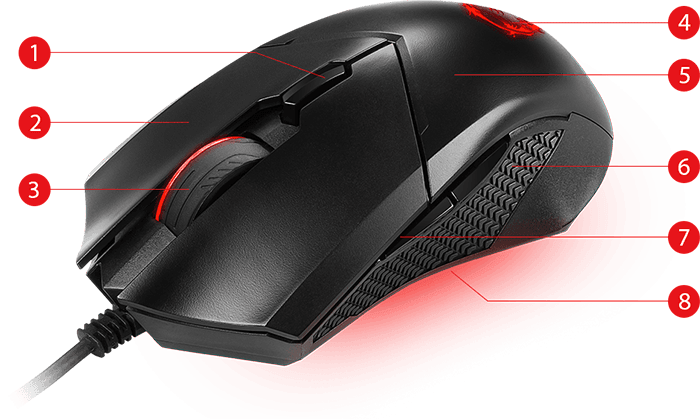 موس گیمینگ ام اس ای مدل MSI CLUTCH GM08
