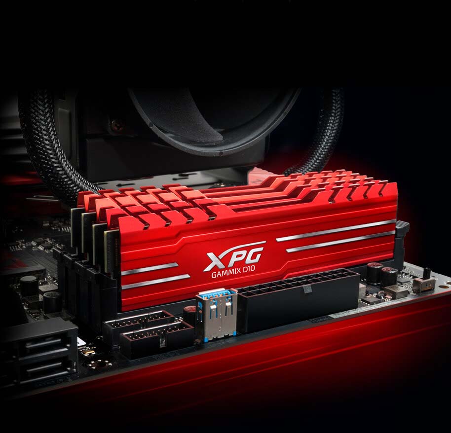 حافظه رم دسکتاپ تک کاناله XPG مشکی مدل GAMMIX D10 DDR4 4GB 2400MHz CL16 حافظه رم دسکتاپ تک کاناله XPG مشکی مدل GAMMIX D10 DDR4 4GB 2400MHz CL16
