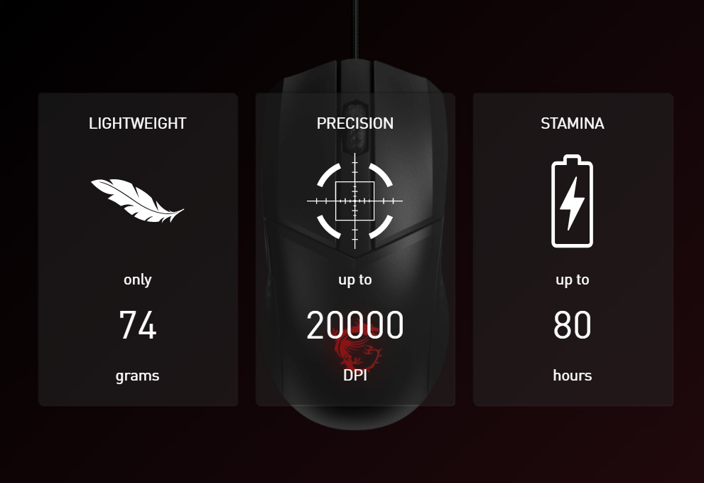 موس گیمینگ ام اس ای مدل MSI CLUTCH GM41 Lightweight Wireless موس گیمینگ ام اس ای مدل MSI CLUTCH GM41 Lightweight Wireless