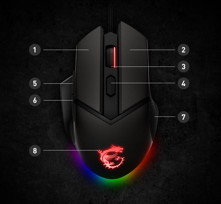 موس گیمینگ ام اس ای مدل MSI CLUTCH GM20 ELITE