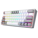کيبورد گیمینگ ردراگون مدل Redragon Fizz K617 رنگ سفید طوسی