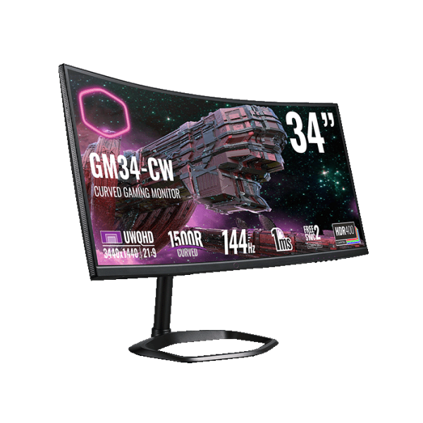 مانیتور گیمینگ کولر مستر مدل CoolerMaster GM34-CW