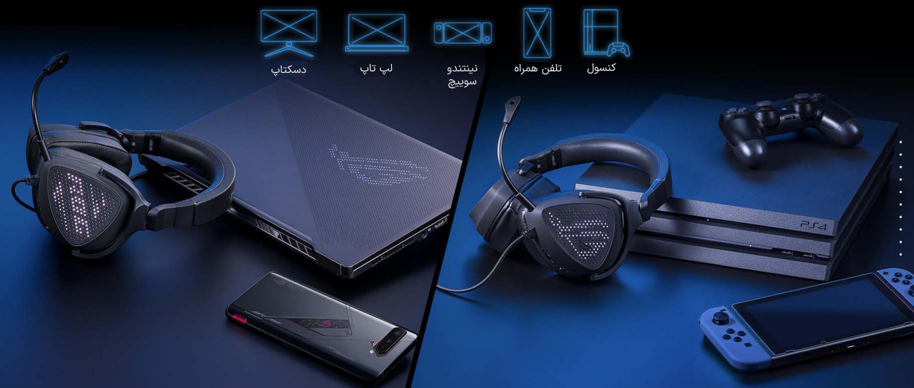 هدست گیمینگ ASUS ROG Delta S Animate