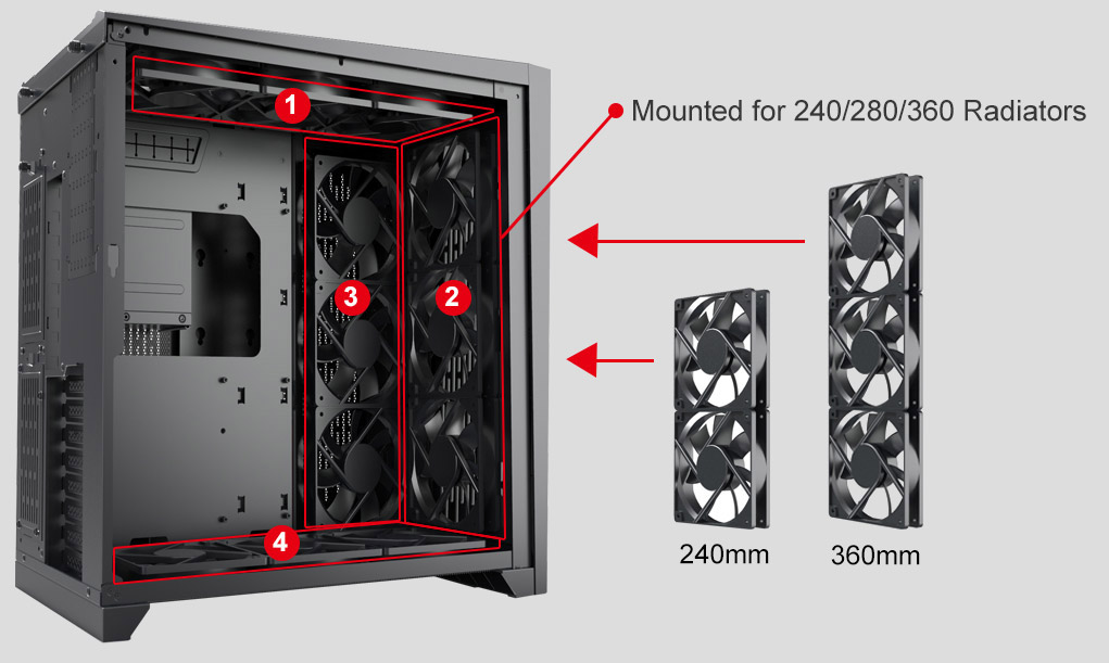 کیس گیمینگ لیان لی Lian Li O11 Air رنگ مشکی