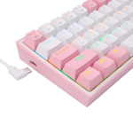 کيبورد گیمینگ ردراگون مدل Redragon FIZZ K617 رنگ صورتی سفید