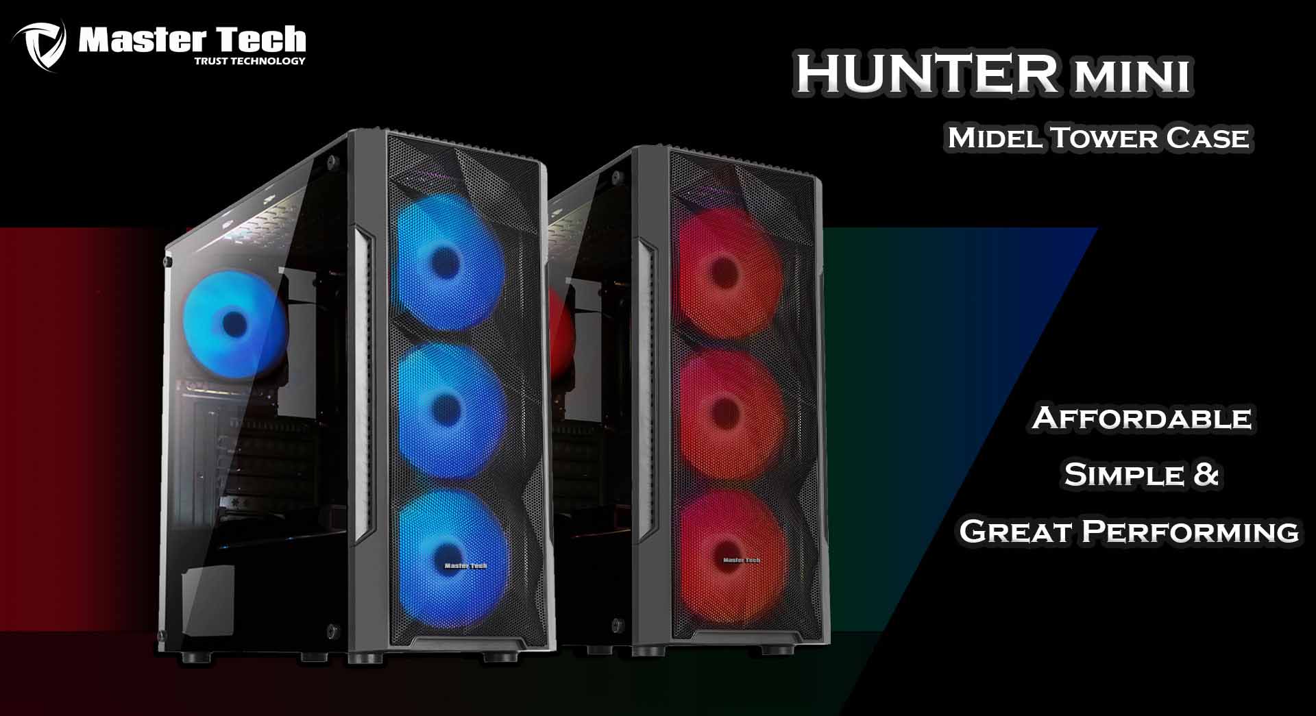 کیس کامپیوتر مسترتک Master Tech Hunter Mini کیس کامپیوتر مسترتک Master Tech Hunter Mini