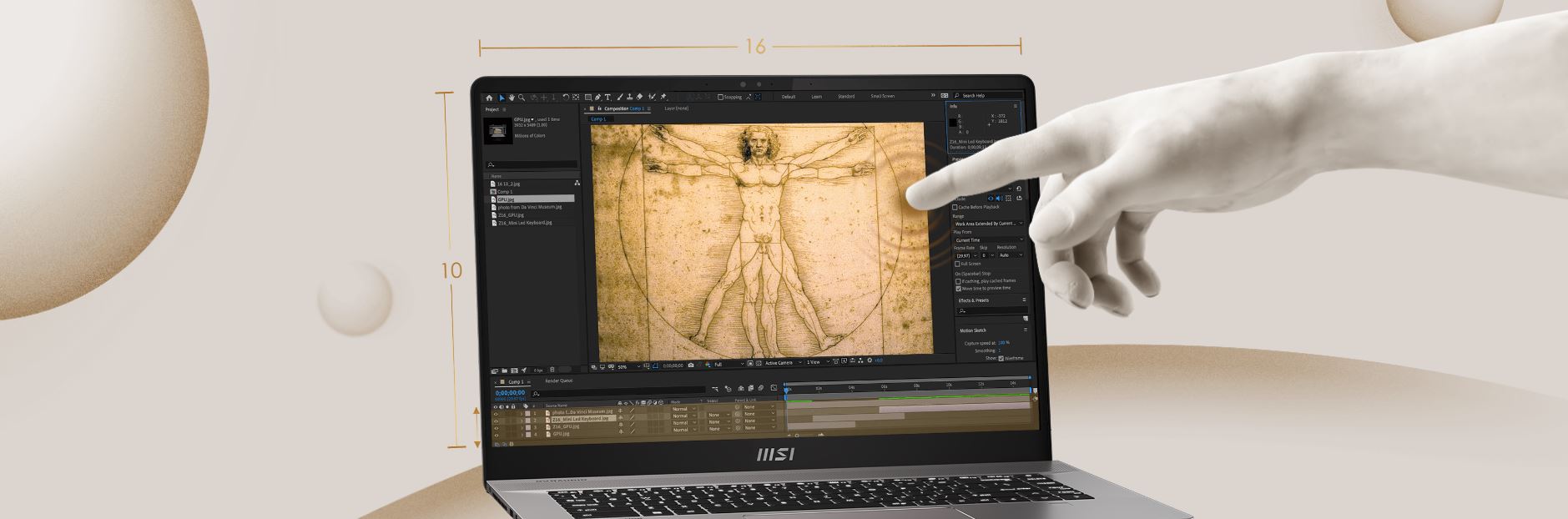 لپ تاپ گیمینگ ام اس ای مدل Creator Z16 - A12UET
