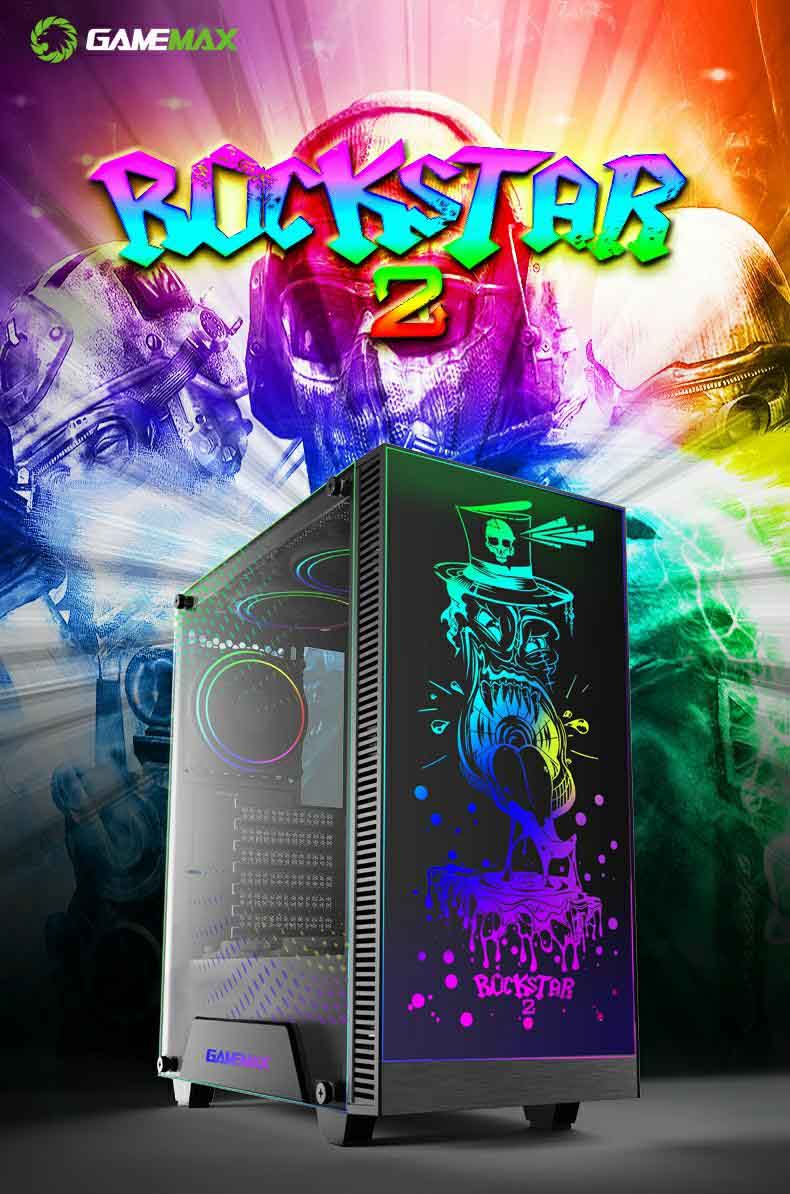 کیس گیمینگ گیم مکس GAMEMAX Rockstar 2 رنگ مشکی
