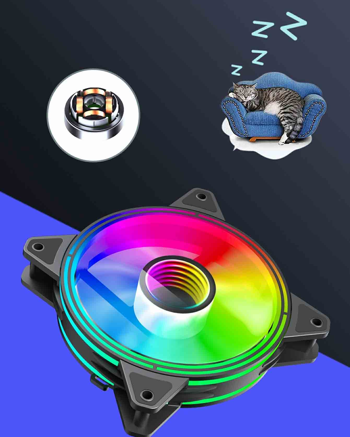 فن کیس گیم مکس GAMEMAX FN 12Rainbow Q Infinity