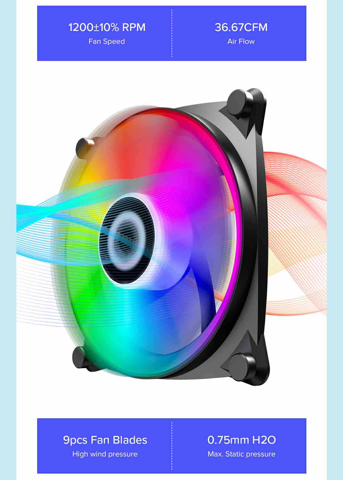 فن کیس گیم مکس GAMEMAX GMX-12-CBB