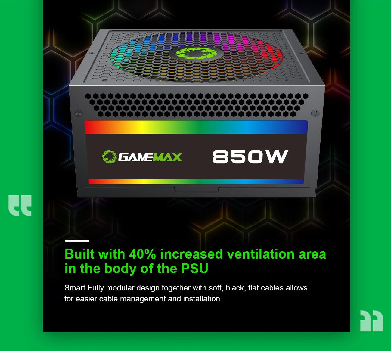 پاور - منبع تغذیه گیم مکس GAMEMAX RGB 850