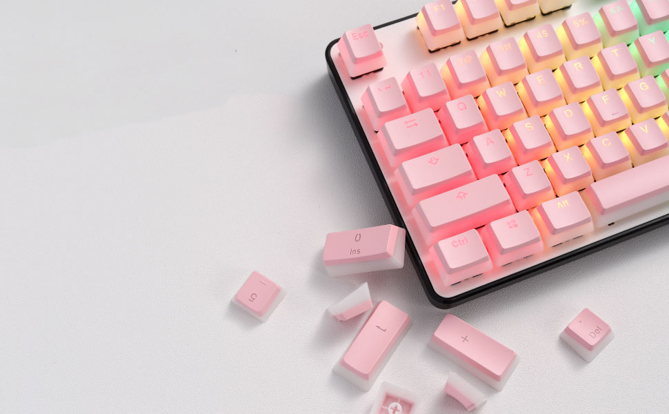 سر كليد هاي كيبورد گيمينگ ردراگون مدل Redragon A130 صورتي سر كليد هاي كيبورد گيمينگ ردراگون مدل Redragon A130 صورتي