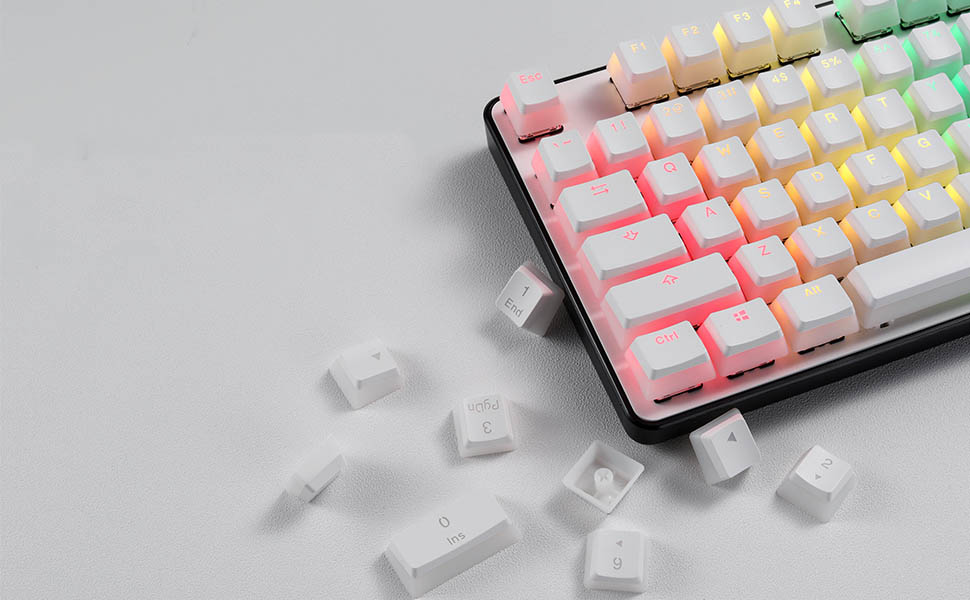 سر كليد هاي كيبورد گيمينگ ردراگون مدل Redragon A130 سفيد