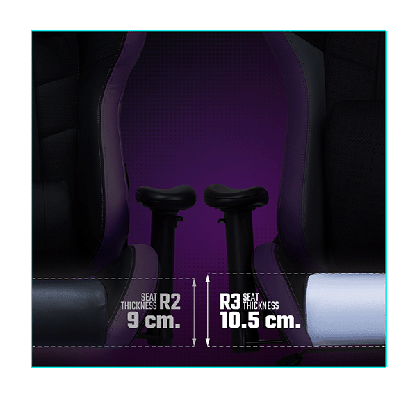 صندلی گیمینگ کولرمستر CoolerMaster Caliber R3 رنگ بنفش خاکستری