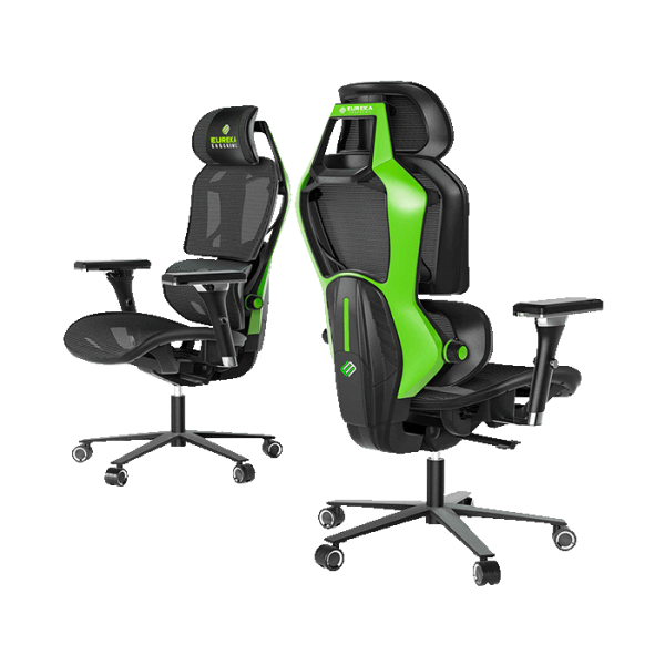 صندلی گیمینگ ایروکا سری تایفون مدل Eureka TYPHON Green