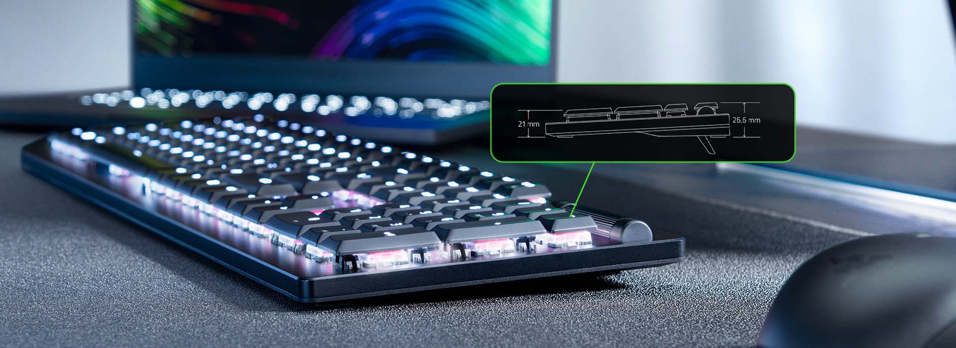 کيبورد گیمینگ ريزر مدل Razer Deathstalker V2 Pro