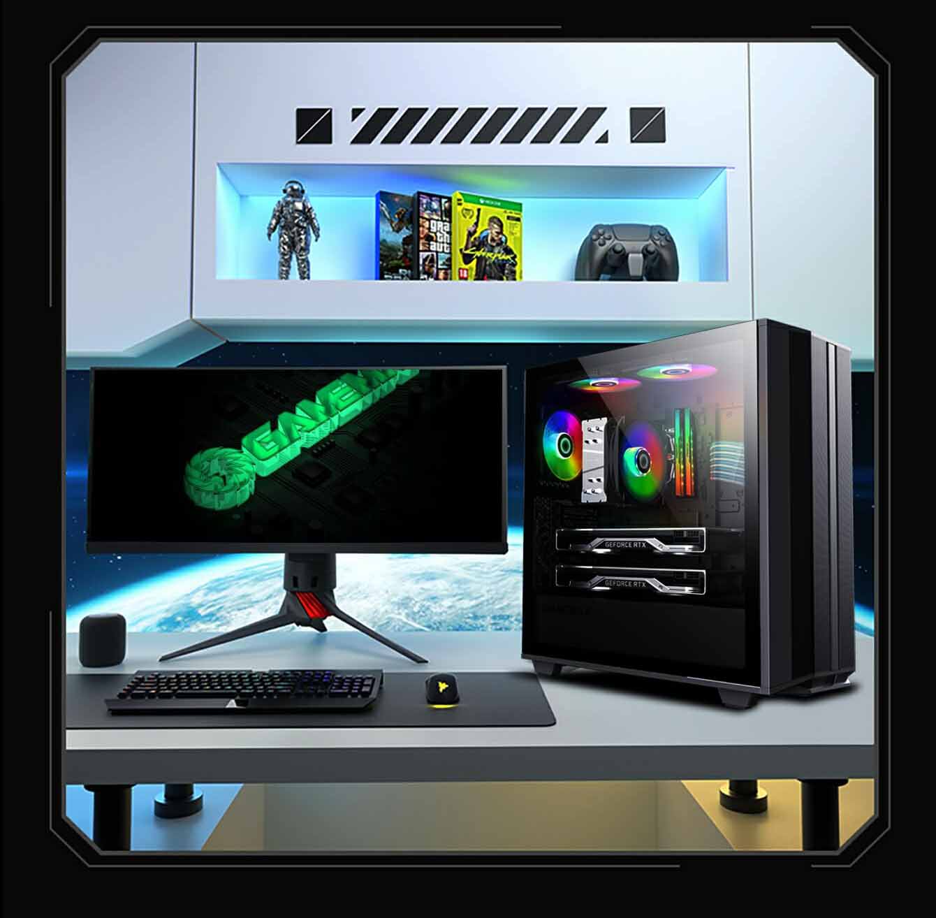 کیس گیمینگ گیم مکس GAMEMAX Poecision رنگ مشکی