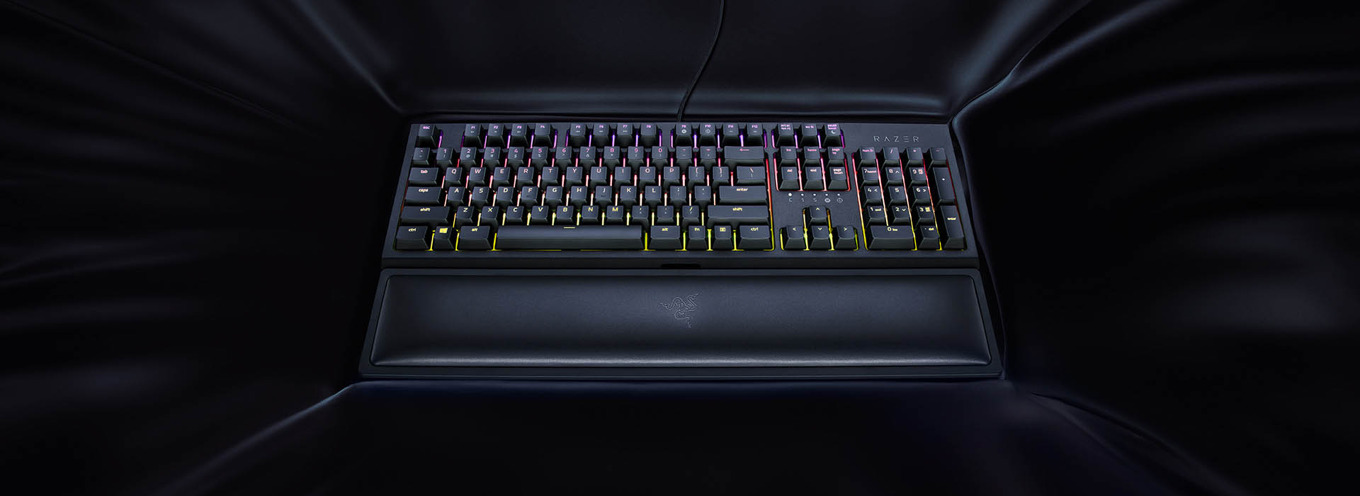 پد کیبورد ریزر مدل Razer Ergonomic Wrist Rest for Tenkeyless Keyboards