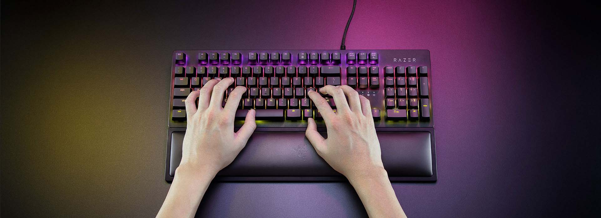 پد کیبورد ریزر مدل Razer Ergonomic Wrist Rest for Tenkeyless Keyboards