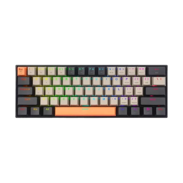 کیبورد گیمینگ ردراگون Redragon DRACONIC ELITE K530 PRO OG&BK&GY سویچ آبی