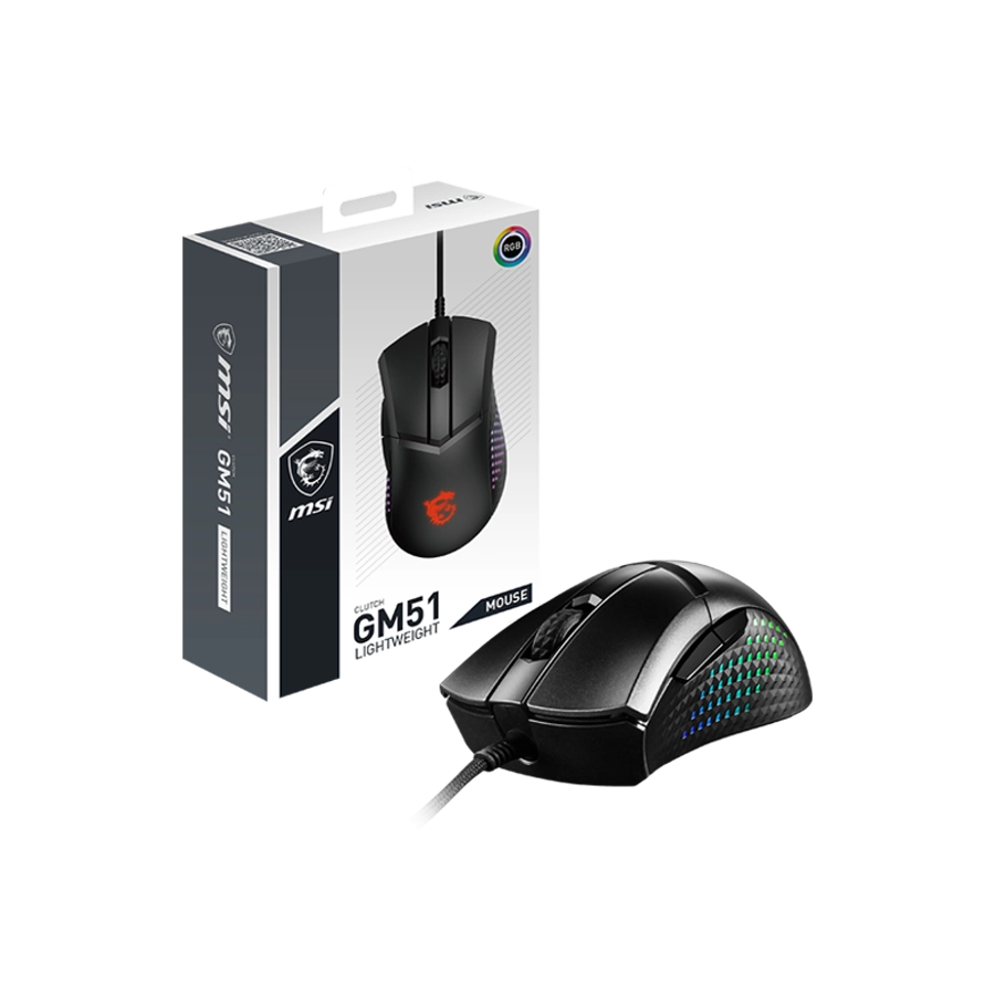 موس گیمینگ ام اس ای مدل MSI CLUTCH GM51 LIGHTWEIGHT
