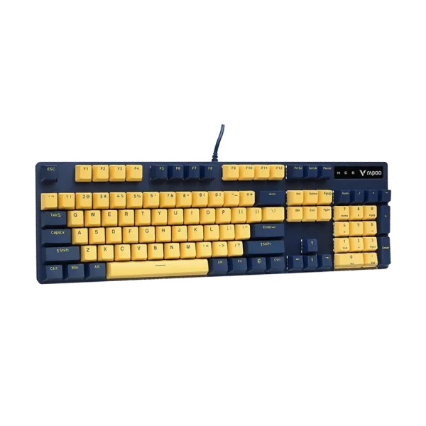 کيبورد گیمینگ رپو Rapoo V500 Pro Yellow Blue زرد و آبی