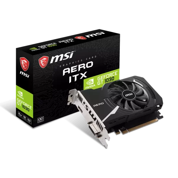 کارت گرافیک ام اس ای مدل MSI GeForce GT 1030 AERO ITX 2G OC
